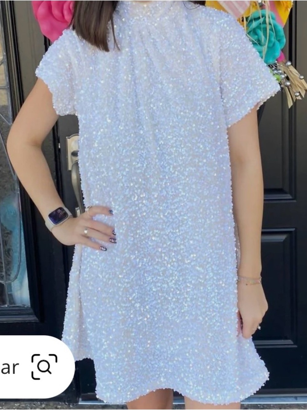 NWT Entro pearl sequin mini dress